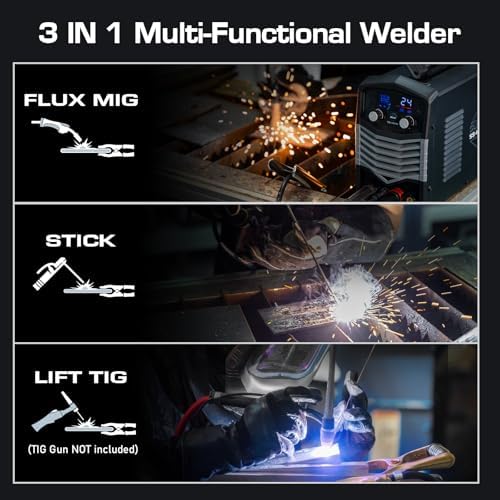 Sunstac 140A 3 in 1 MIG Welder 110V with IGBT Inverter