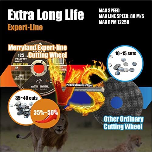Merryland 25 Pack Cut Off Wheel 9 inch 1/8 Metal Iron Steel Cutting Disc