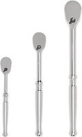 TEKTON 1/4, 3/8, 1/2 Inch Drive Ratchet Set, 3-Piece | SRH91001