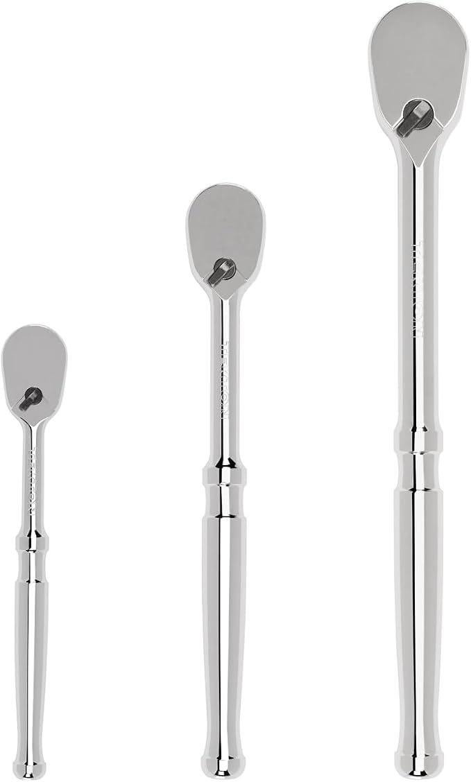 TEKTON 1/4, 3/8, 1/2 Inch Drive Ratchet Set, 3-Piece | SRH91001