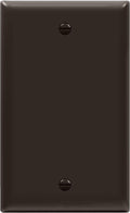 ENERLITES Blank Device Wall Plate, Gloss Finish, Standard Size 1-Gang 4.50" x 2.76", Polycarbonate Thermoplastic, 8801-BR, Brown