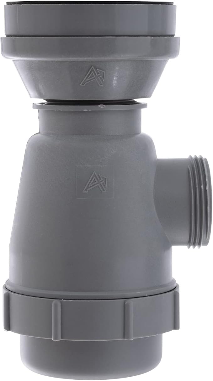 Ambassador Marine - 2 inch Drain, Trap Sink Drain, 1-1/4 inch-M Thread, w/Strainer, w/Chain Stopper - Brushed Finish - S00-1116-BP-W