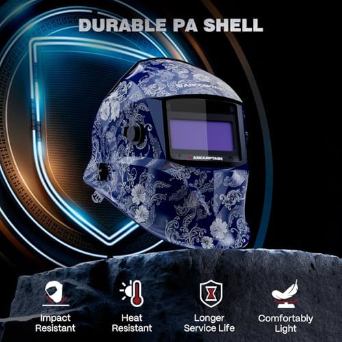 ARCCAPTAIN Welding Helmet Auto Darkening, 1/25000s Response, Shade 4/9-13