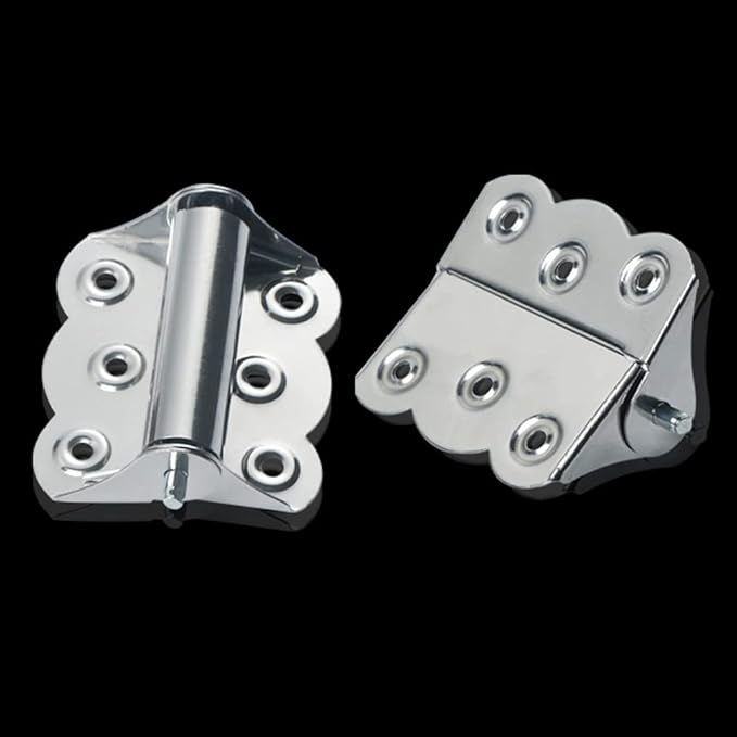 2 Pcs Stainless Steel Screen Door Hinges Hardware Spring Loaded Hinge, Silver