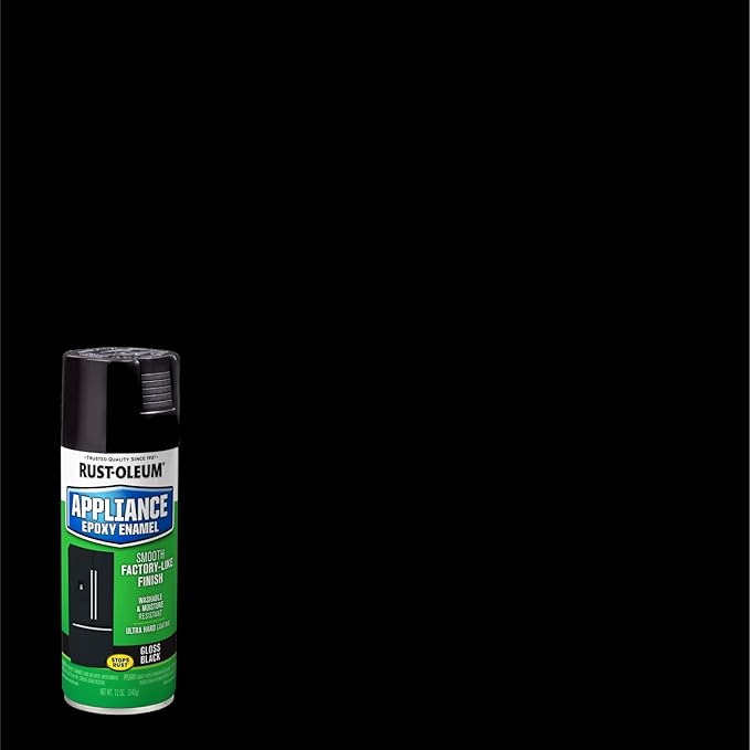 Rust-Oleum 7886830-6PK Specialty Appliance Epoxy Spray Paint, 12 oz, Black, 6 Pack
