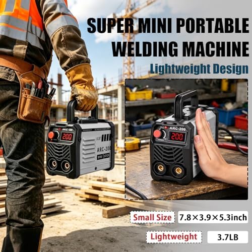 Hpoouo 200Amp 20PCS Rods Stick Welder, Super MINI Portable Welding Machine