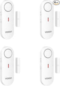 VOXON Door Alarms for Kids Safety - Window Alarms for Personal Home Security - 2 in 1 Chime/Alarm | 3-Level Volume Control - Burglar Door Sensor Alarm for Pool House Rooms Garage RVs - 4 Pack