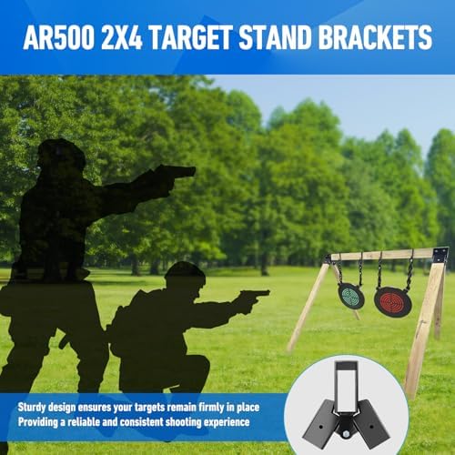 Heavy Duty Saw Horse Brackets 2x4 Target Stand, AR500 Steel, 2 Pack