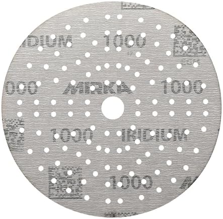 Mirka Iridium 6 Inch 1000 Grit Premium Ceramic Blend Sanding Discs, 50 Pack
