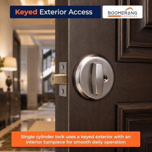Boomerang DB7431 Heavy-Duty Designer Commercial Deadbolt Lock, 5-Pin