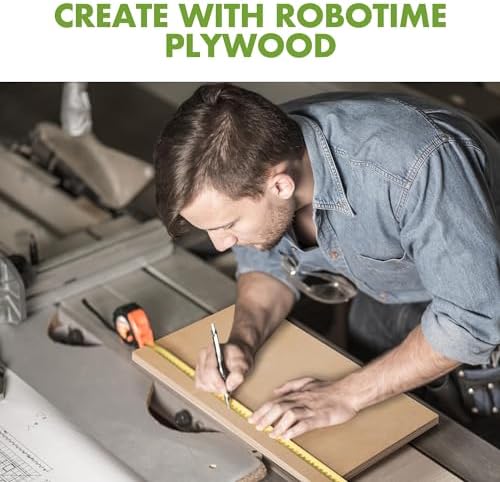 ROBOTIME 6-Pack 1/8" Walnut Plywood Sheets - 12 x 16 x 1/8 Inch - 3mm Laser Wood Sheets for Laser Cutting, Engraving & Wood Burning (Pyrography)