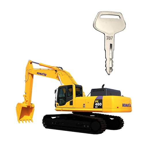 Ignition Keys #787 with Key Chain TR261434 Compatible with Komatsu Excavator Dozer Loader Kalmar Dressta Sakai Models 2019 (787)