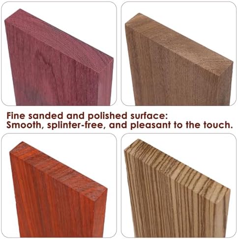 4 Pack Exotic Wood Lumber Hardwood Lumber Kit, 12inch