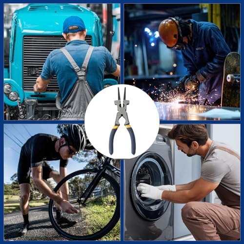 Professional 8" Weliding Pliers, Sharp MIG Pliers for Rust Resistant, Long Nose with Anti-slip Handle - Durable and Effecient (4pcs)