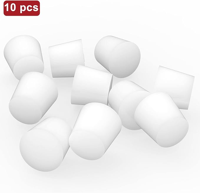 stonylab Silicon Rubber Stopper, White Tapered Lab Seal Silicon Stoppers Rubber Plugs (10-Pack, 6#)
