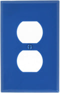 Leviton 1-Gang, 1-Duplex, Midway Nylon Wallplate, Midway Size, 1 Pack, PJ8-BU, Blue