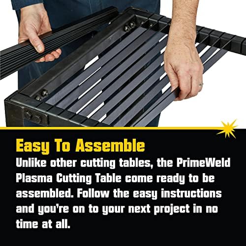 PrimeWeld Plasma Cutting Table with Replaceable Slats, Plasma Cutter Table, Cutting Equipment, 32" H x 21" W x 30" L