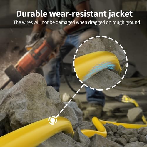 HUANCHAIN 14 Gauge Heavy Duty Outdoor Extension Cord 6 FT Waterproof