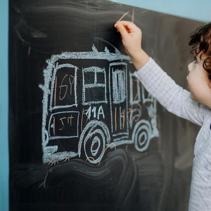 Chalkboard Paint Black Chalk Board Paint for Wood, Metal, Glass, Wall, Plaster Boards Sign, Frame, Interior/Exterior, Built-in Primer & Top Coat, Black Matte Finish, Acrylic, Non-Toxic, 350g, 12oz