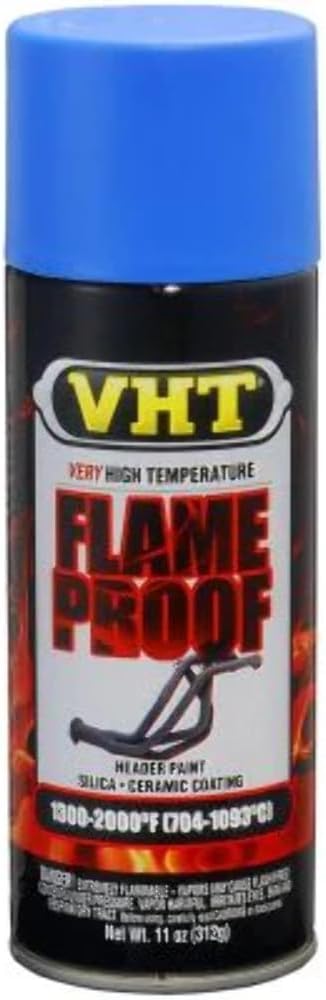 VHT SP110 Flameproof Coating Very High Heat Spray Paint – Blue Flat Finish – 11 oz Aerosol Can