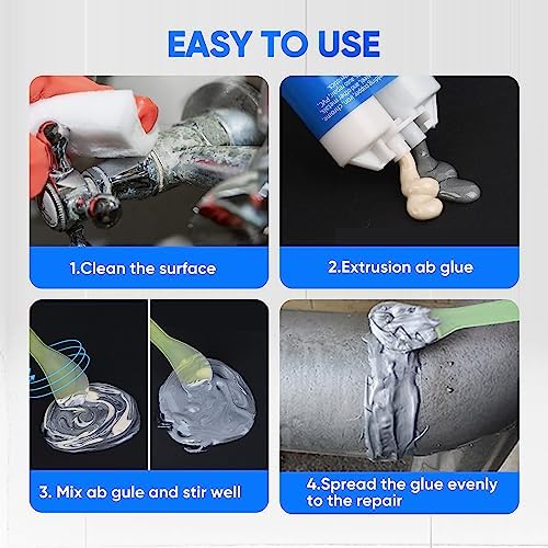 24 Pack Metal Glue,1.76oz 2 Part 5 Min Epoxy Glue, High Strength High Temperature Resistant Adhesive Body Filler, Marine Sealant,Liquid Steel Cold Weld Plastic,Aluminum,Wood,Marine epoxy Putty Repair