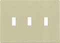 ENERLITES Screwless Triple Toggle Switch Wall Plate, Child Safe Light Switch Cover, Standard Size 3-Gang 4.68" x 6.53", Unbreakable Polycarbonate Thermoplastic, UL Listed, SI8813-I, Glossy, Ivory