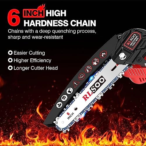 Mini Chainsaw Cordless, 6 Inch Handheld Chain Saw Battery Powered