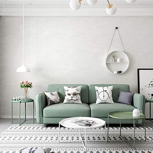 Cohoo Home Silk White Wallpaper Peel and Stick Contact Paper White Textured Contact Paper for Cabinets Self Adhesive Removable Wallpaper for Bedroom Wall Sticky Waterproof Shelf Liner 15.7inW 118inL