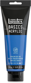 Liquitex BASICS Acrylic Paint, 250ml (8.5-oz) Tube, Cerulean Blue Hue