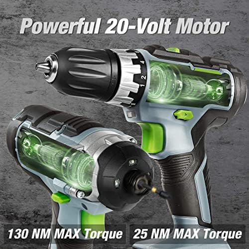 WORKPRO 20V Cordless Drill Combo Kit