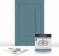 ALL-IN-ONE Paint by Heirloom Traditions, Blissful (French Blue), 8oz Sample - Durable cabinet and furniture paint. Built in primer and top coat, no sanding needed. Includes our 30 featured color card.