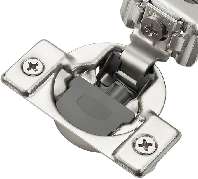 Ravinte 50 Pack 25 Pair 1 inch Overlay Soft Close Kitchen Cabinet Hinges Stainless Steel Adjustable Kitchen Hinges Satin Nickel Cabinet Hardware