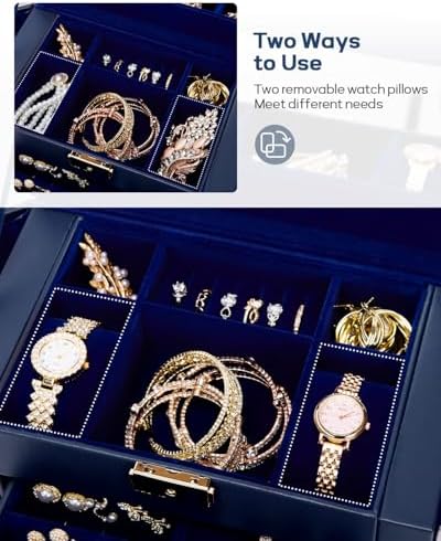 Homde Large Jewelry Box for Women: 5-Layer Organizer with Lock for Dresser