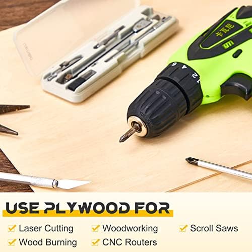 Juexica 12 Pcs 24" X 36"X 1/8" Basswood Plywood Sheets for Laser Cutting
