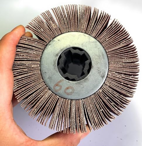 SIGNI Sandpaper Polishing burnishing Drawing Wheel Compatible with Burnishing Machine/Polisher/Sander 120x100mm (60 grit sandpaer)