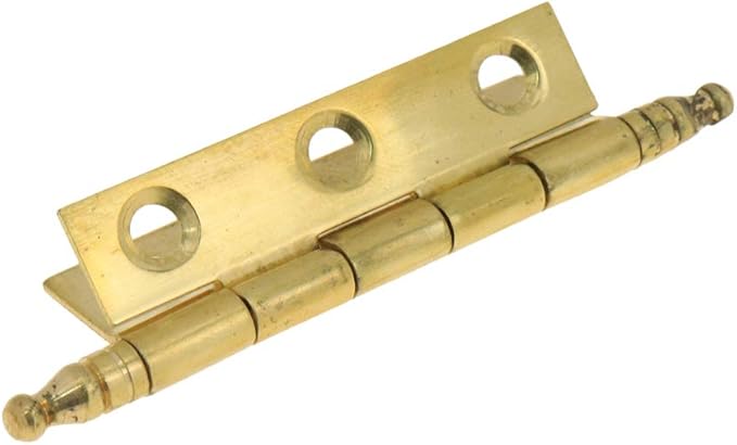 Quluxe 2" Door Hinges, Lengthened Axis Square Hinge, Antique Brass Hinges for Cabinet Doors Dresser Drawer Closet with Screws- Gold (Pack of 4)