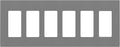 ENERLITES Screwless Decorator Wall Plate Child Safe Outlet Covers, Size 6-Gang 4.68" H x 12.00” L, Unbreakable Polycarbonate Thermoplastic, SI8836-GY, Glossy, Gray