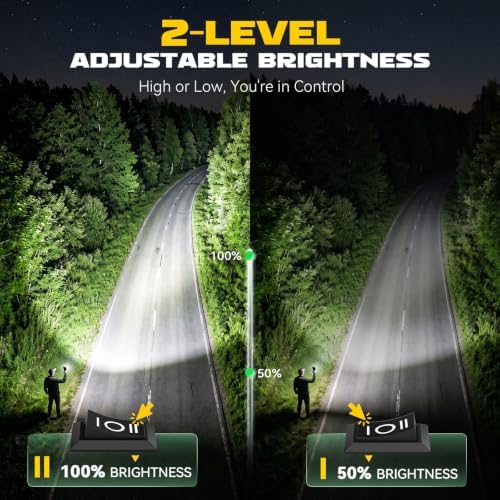 MtiolHig 2Pcs Cordless LED Work Light Compatible with Dewalt 20V Battery, 112W 11200 Lumens Underhood Work Light Tool Gifts for Men, with USB & Type-C Charging Port Emergency for Workshop, Garage