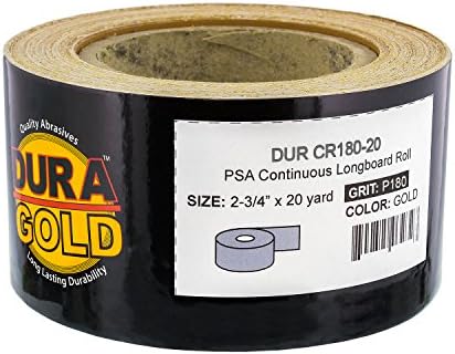 Dura-Gold Pro Series K-Block Sander Firm & Flex Hand Sanding Block Kit with Hook & Loop Backing and PSA Adapter Pad & 180 Grit Sandpaper Roll