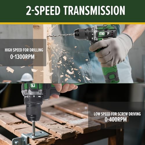 Prostormer 17V Brushless Power Drill Set, 60N.m Cordless Drill Driver