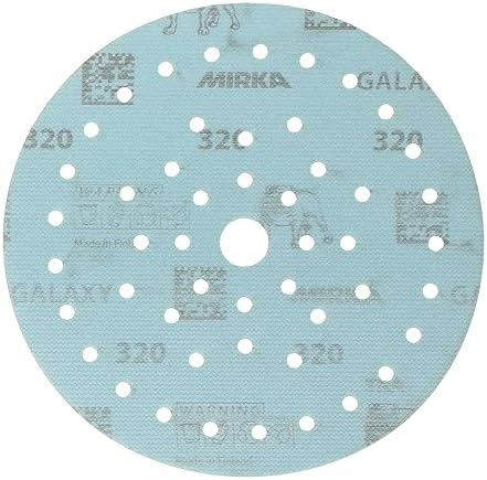 Mirka Galaxy Multifit 6 Inch Ceramic Discs, 320 Grit, Hook & Loop, 50 Pack