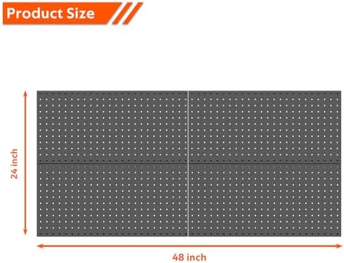Ultrawall 4 Pcs Metal Pegboard Wall Panels, Peg Boards for Garage Tool Storage (Pack of 2)
