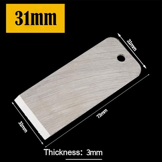 2 Pack 31MM / 1.22'' Wide Replacement Plane Iron Blade for Mini Woodworking Hand Planes Edge Trimming Bench Planer Carpentry Saw Blades…
