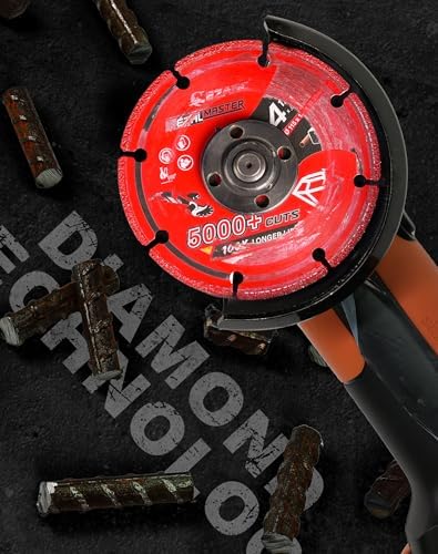 EZARC 4 1/2 Cut Off Wheels, Carbide Cutting Wheel, Angle Grinder Cutting Disc on Wood & Nails, Plaster, Plastics, 5Pack, Red