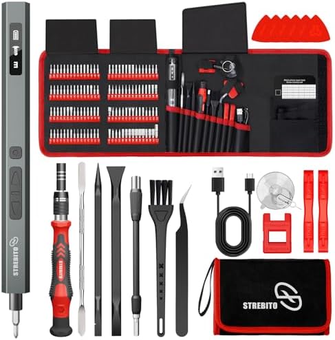 STREBITO 144-Piece Upgraded Electric Screwdriver