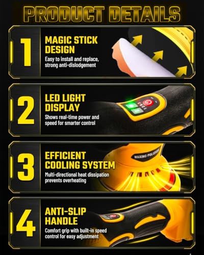 Cordless Car Buffer Polisher Compatible with Dewalt 20V Battery, Tool Only