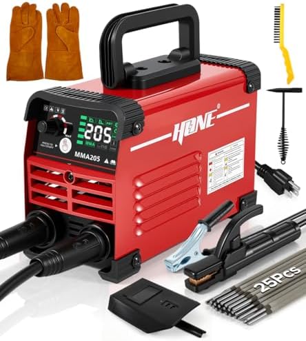 HONE Stick Welder 110v, Upgraded 205Amp Mini Welding Machine with Lift Tig Welding, IGBT Inverter Arc Welder Machine 110v with Hot Start Arc Force Anti-Stick VRD for 1/16"-1/8" Rod, Include 25 Rods.