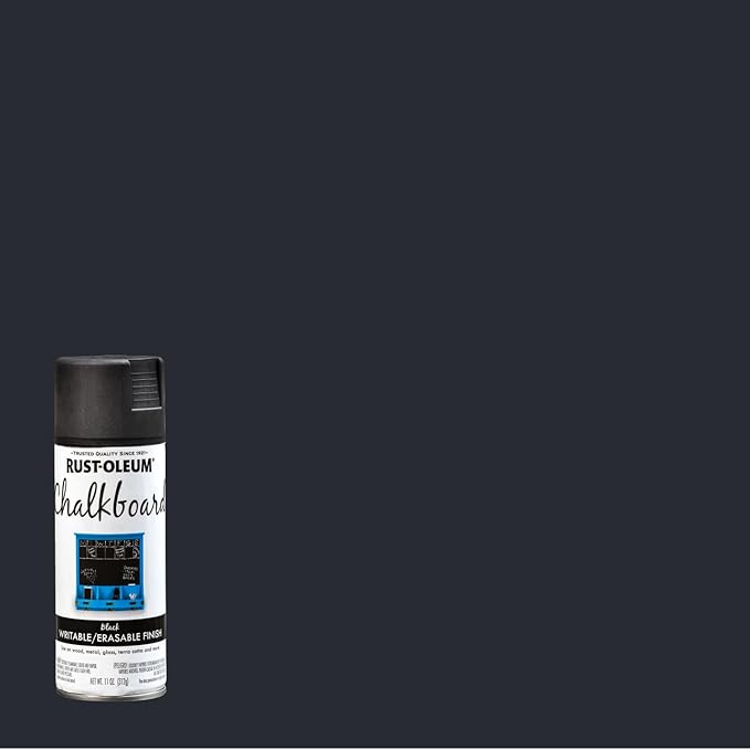 Rust-Oleum 301438-6PK Specialty Chalkboard Spray Paint, 11 oz, Black, (Pack of 6)