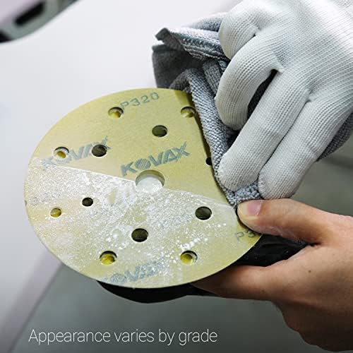 MaxFilm Ultra Premium 6 inch Sanding Discs, P500, 15 Holes, Hook & Loop, 523-0500, 50 discs