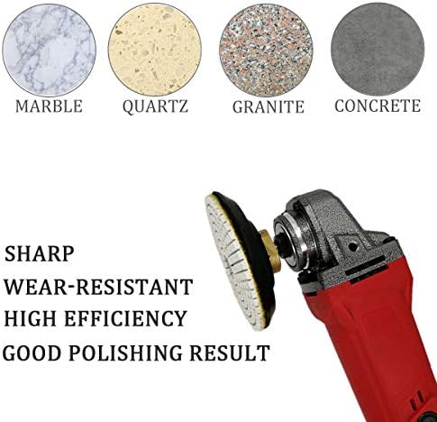 1Pc 7 inch Diamond Polishing Pad Wet/Dry Tile Polishing Pad for Grinder,for Concrete Marble Quartz Stone Countertop Granite Polishing. (Grit 800)